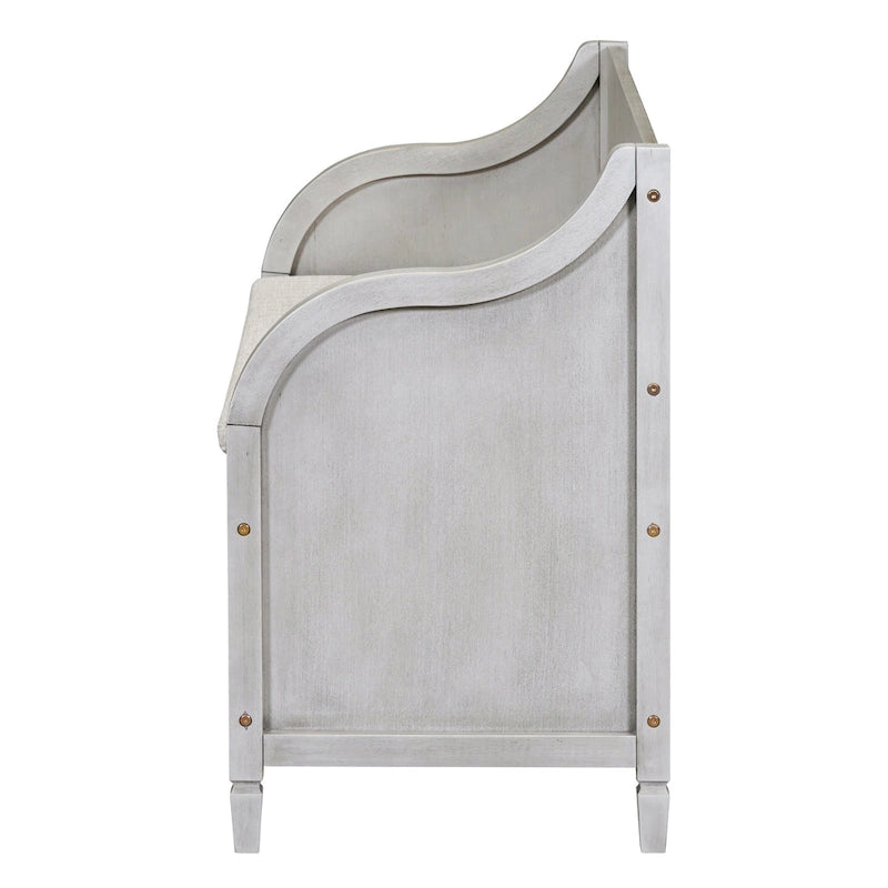 Panca contenitore multifunzione in legno stile rustico per ingresso