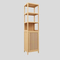 Storage Tall Slim Cabinet, Freestanding Linen Cabinet for Living Room