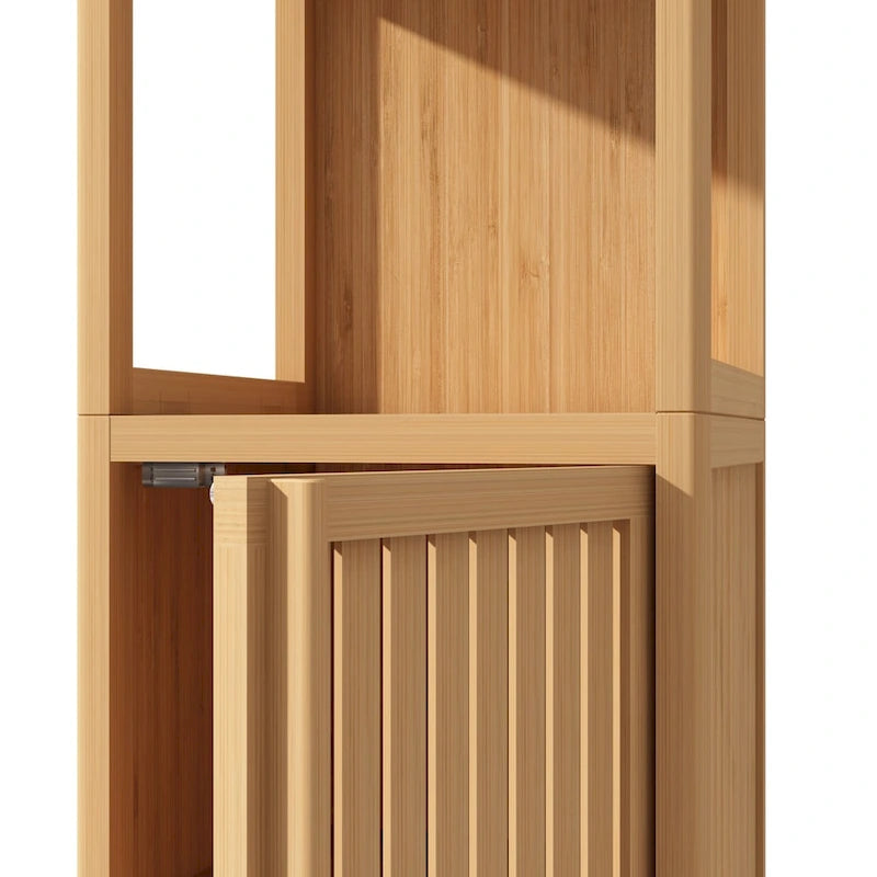 Storage Tall Slim Cabinet, Freestanding Linen Cabinet for Living Room