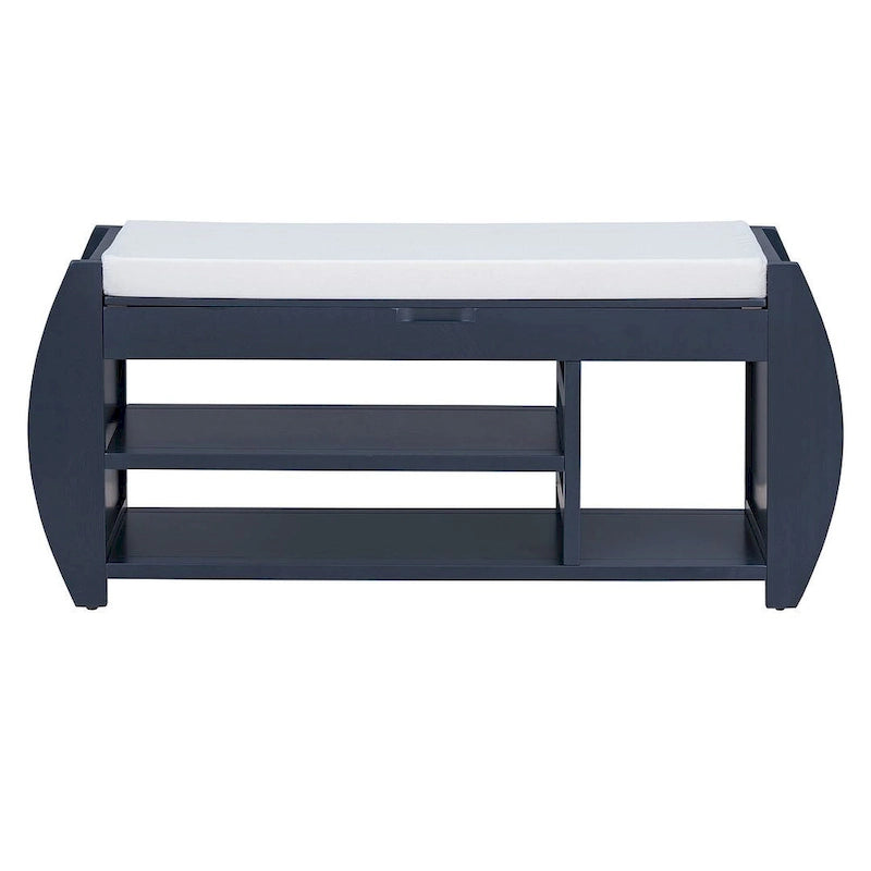 Banc de rangement avec étagère ouverte