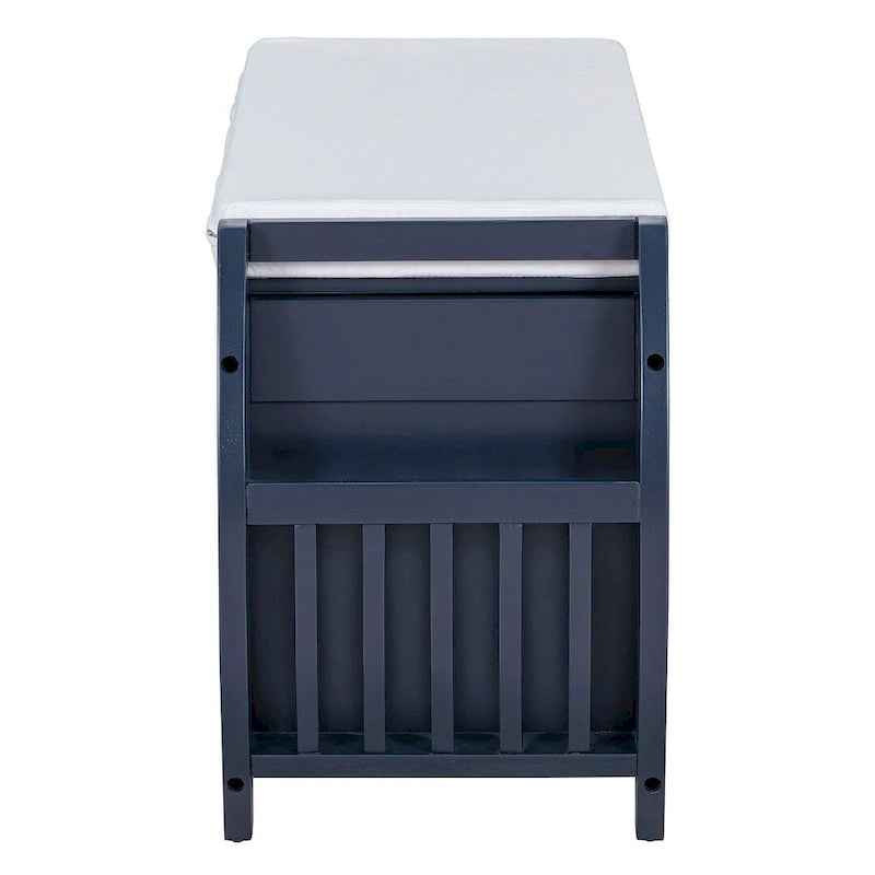 Banc de rangement avec étagère ouverte