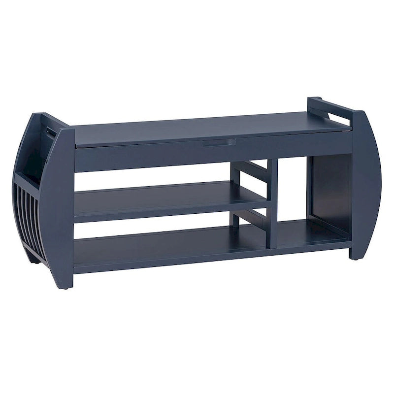 Banc de rangement avec étagère ouverte