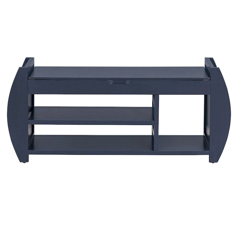 Banc de rangement avec étagère ouverte