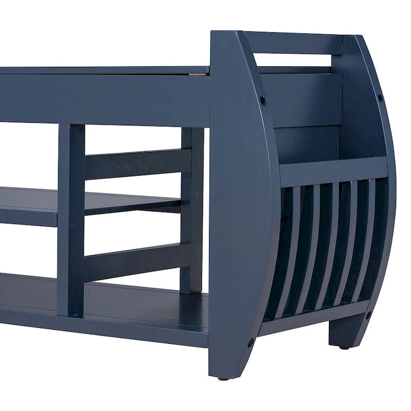 Banc de rangement avec étagère ouverte