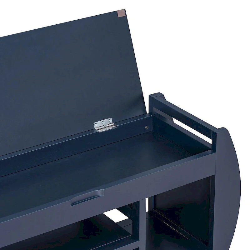 Banc de rangement avec étagère ouverte