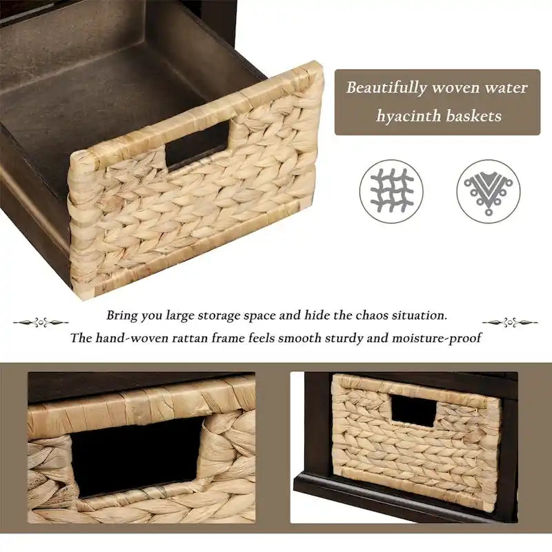 Acacia Wood Storage Bench
