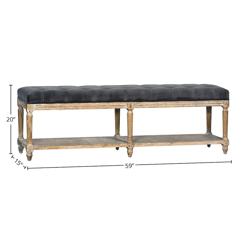 Panca con ripiano, grigio antracite