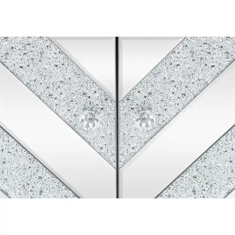 Mobiletto contenitore decorativo con specchio argentato
