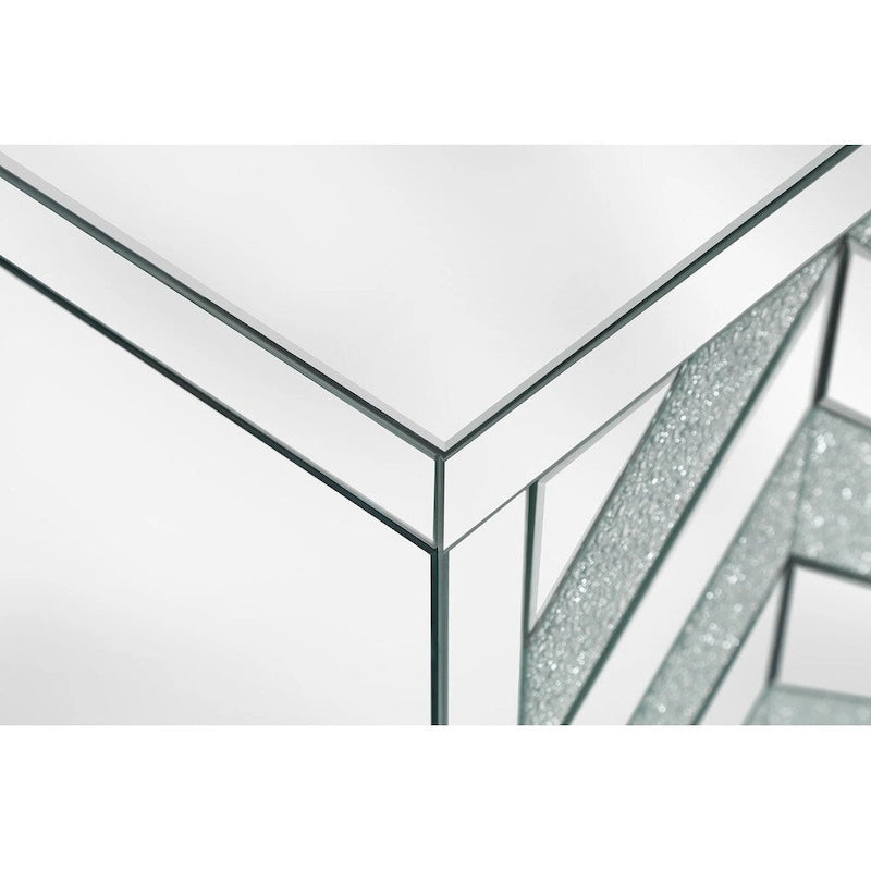 Mobiletto contenitore decorativo con specchio argentato