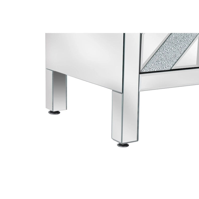 Mobiletto contenitore decorativo con specchio argentato