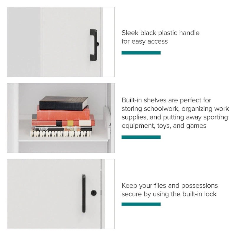 53.38H 4 Shelf Door Storage Locker Cabinet