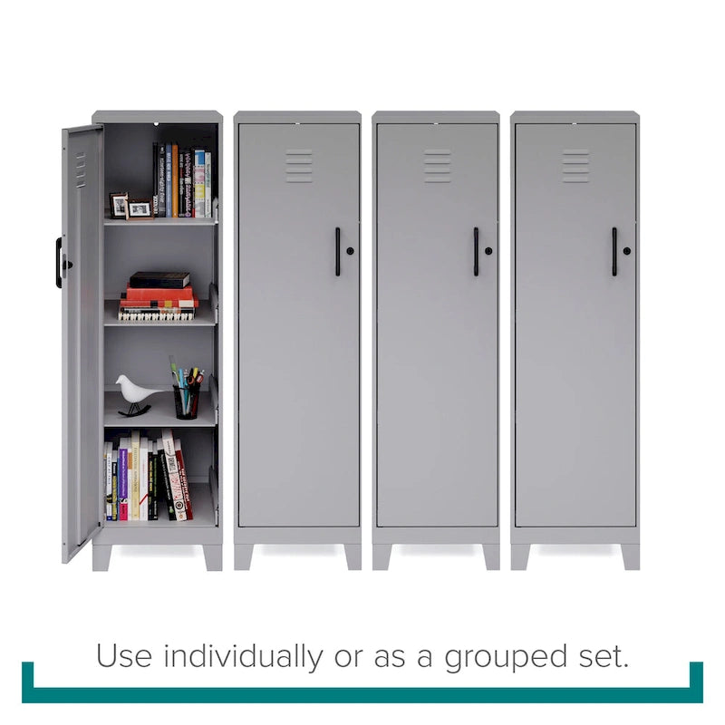53.38H 4 Shelf Door Storage Locker Cabinet