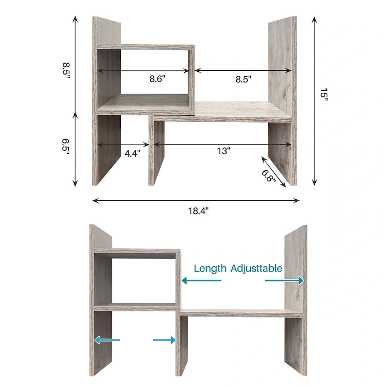 Scaffale organizer multifunzionale moderno da scrivania per ufficio e casa