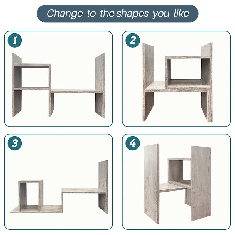 Scaffale organizer multifunzionale moderno da scrivania per ufficio e casa