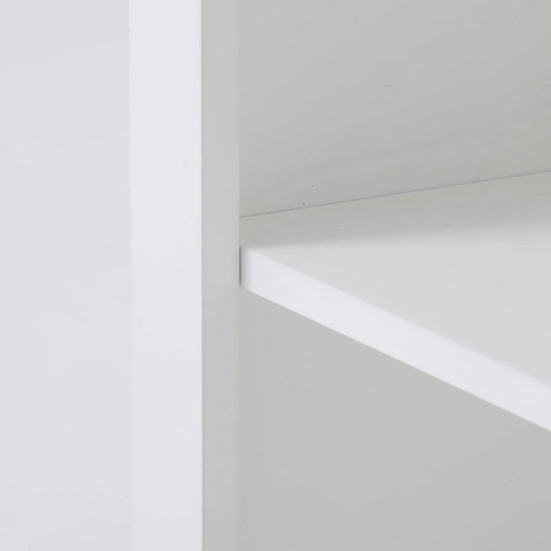 White Wood Space-saving Bathroom Storage Cabinet