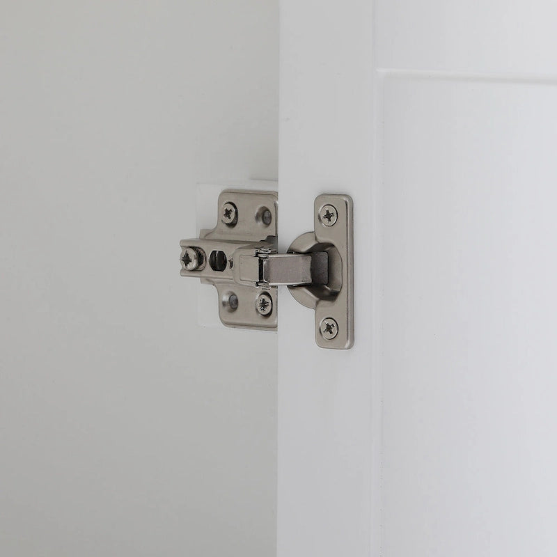 White Wood Space-saving Bathroom Storage Cabinet