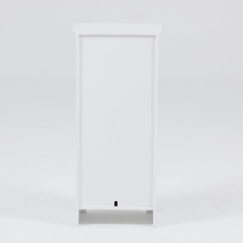 White Wood Space-saving Bathroom Storage Cabinet