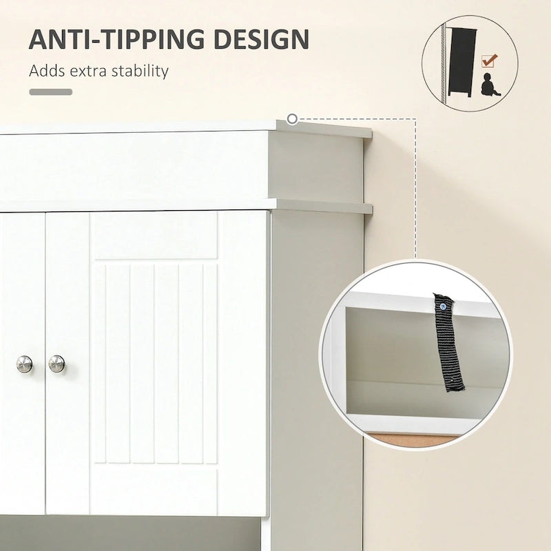 Credenza da cucina 72 con alzata, dispensa indipendente con cassetto, mobili a 2 ante e marrone