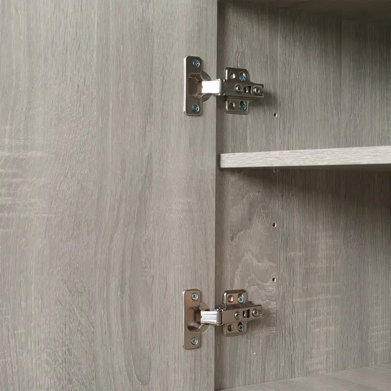 Credenza da cucina 72 con alzata, dispensa indipendente con cassetto, mobili a 2 ante e marrone