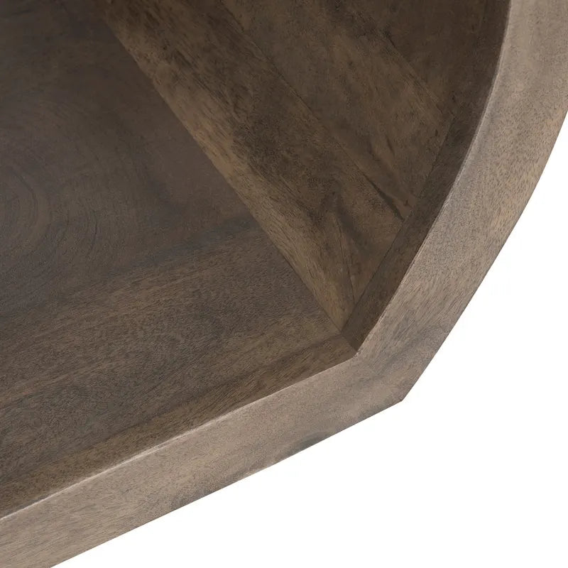 Dark Grey Wooden Console Table, Open Lower Shelf