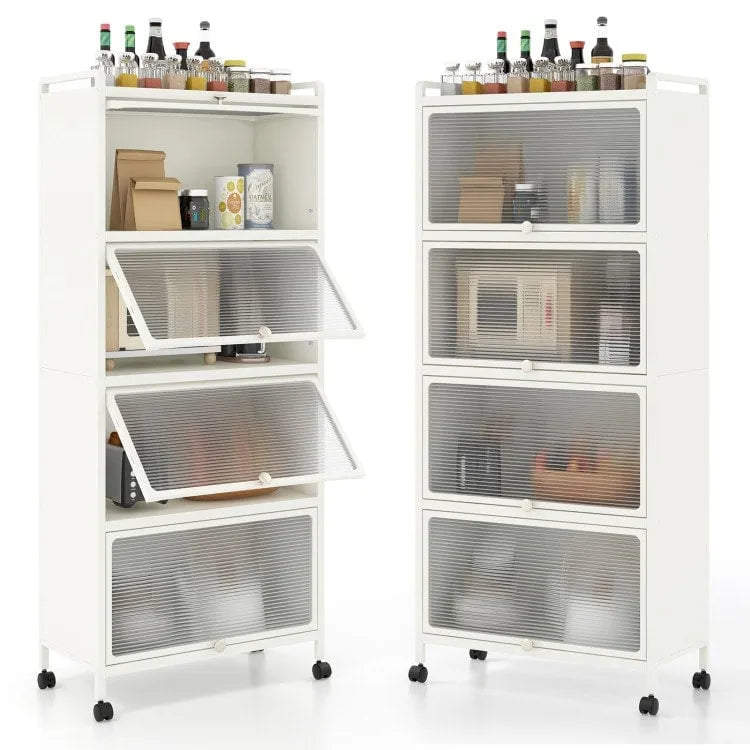 5-Tier Kitchen Baker's Rack with -up PC Doors - 23.5 x 12.5 x 60.5 (L x W x H)