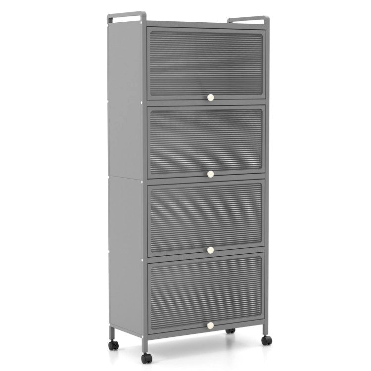 Küchenregal mit 5 Ebenen und aufklappbaren PC-Türen - 23.5 x 12.5 x 60.5 (L x W x H)