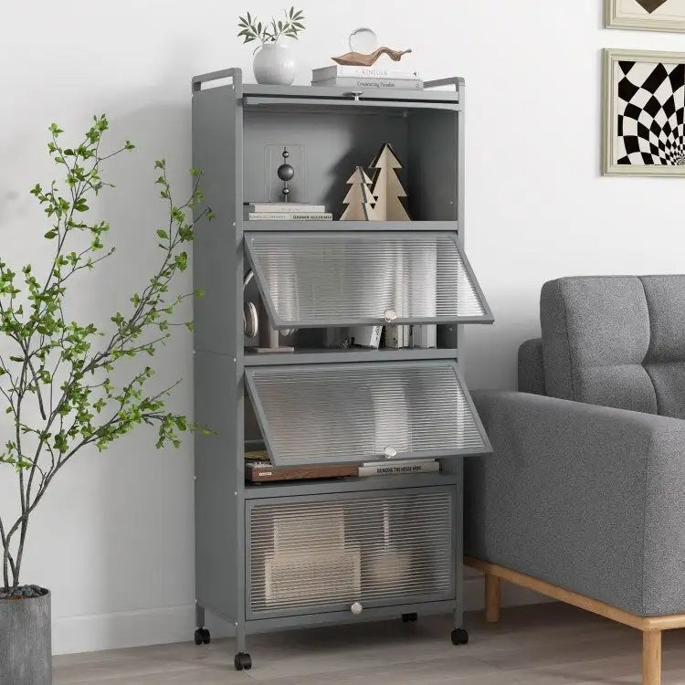 5-Tier Kitchen Baker's Rack with -up PC Doors - 23.5 x 12.5 x 60.5 (L x W x H)