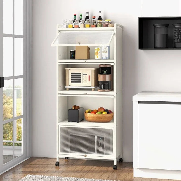 5-Tier Kitchen Baker's Rack with -up PC Doors - 23.5 x 12.5 x 60.5 (L x W x H)