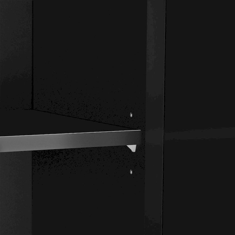Buffetschrank mit 3 Türen und silberfarbenen Elementen
