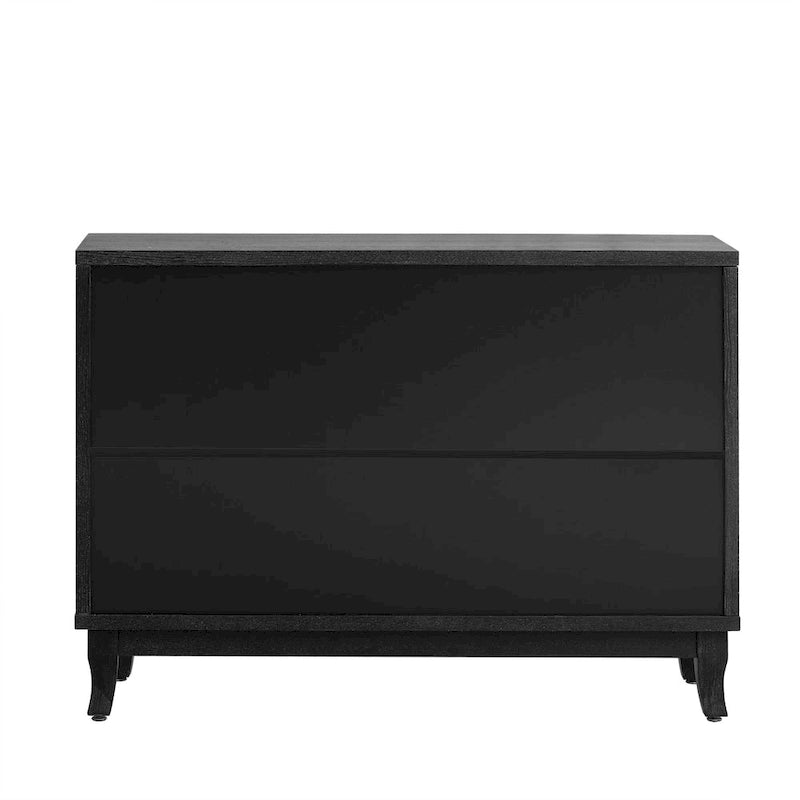 Buffetschrank mit 3 Türen und silberfarbenen Elementen
