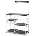 Grey Four-Tier Kitchen Baker’s Rack, Microwave Storage Shelves
