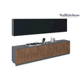 Keuken natuurlijk teak en zwart 13 ft breed - 153x24