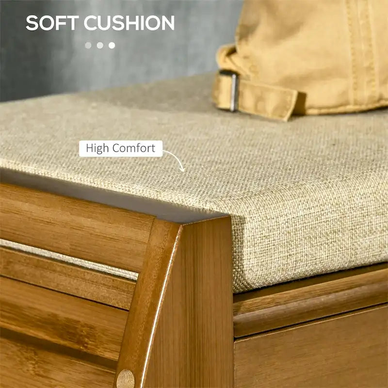 Bamboo Shoe Storage Bench