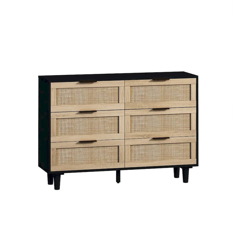 Mobile contenitore in rattan con cassetti