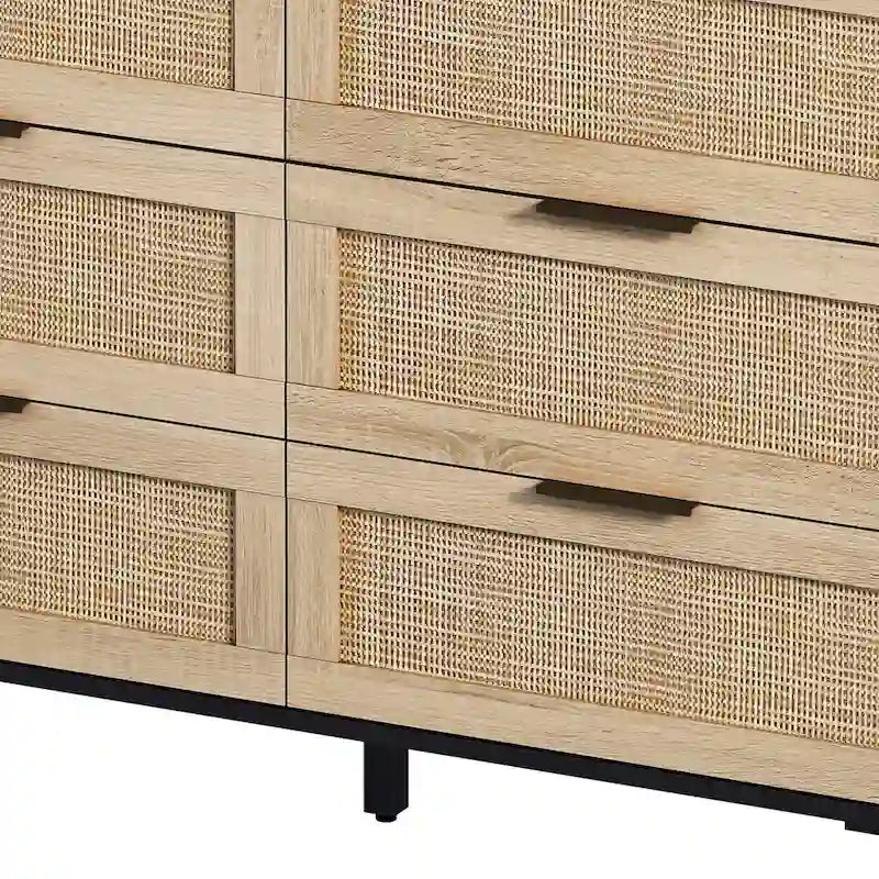 Rattan-Aufbewahrungsschrank mit Schubladen