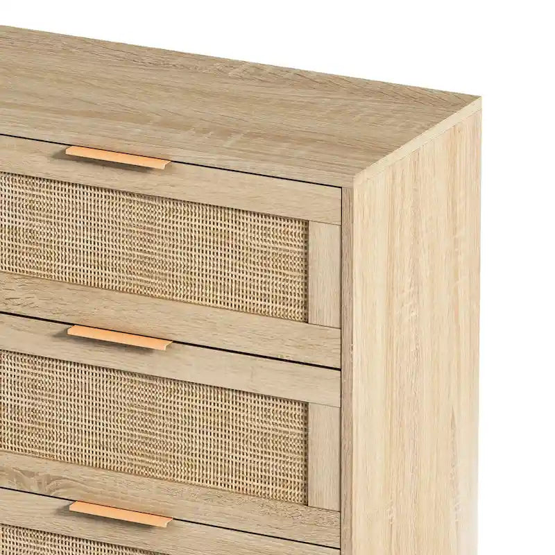 Rattan-Aufbewahrungsschrank mit Schubladen