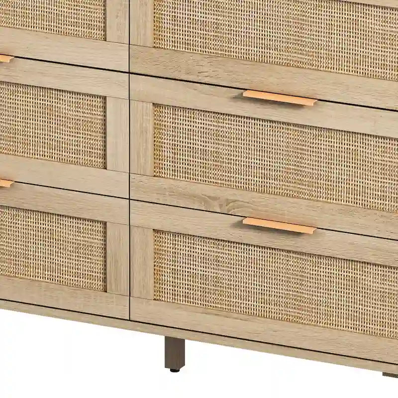 Rattan-Aufbewahrungsschrank mit Schubladen