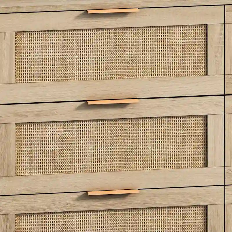 Rattan-Aufbewahrungsschrank mit Schubladen