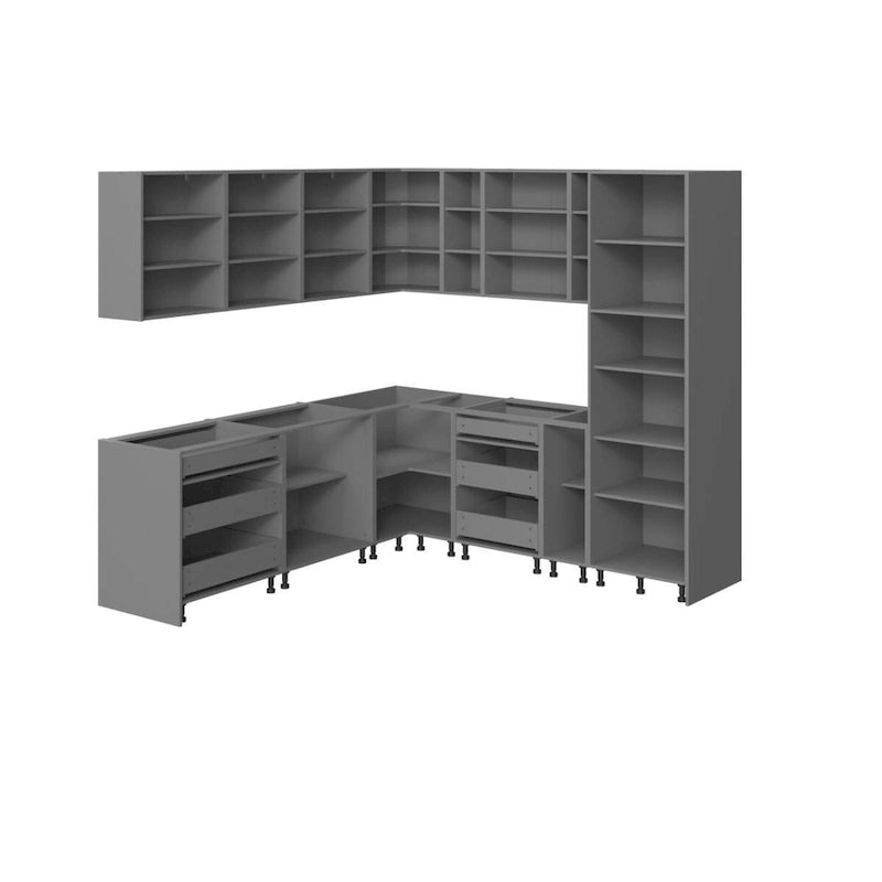 Cucina bianca opaca ampia 8x8Ft - 96x96