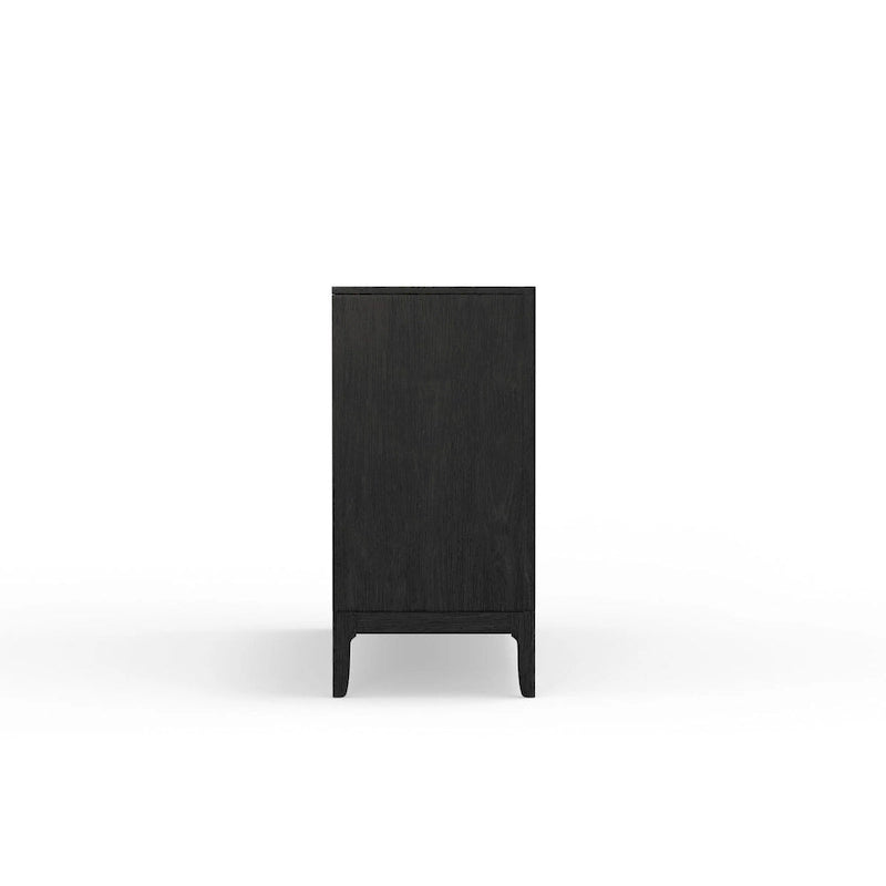 Credenza con 3 cassetti e 2 ante, nero vintage