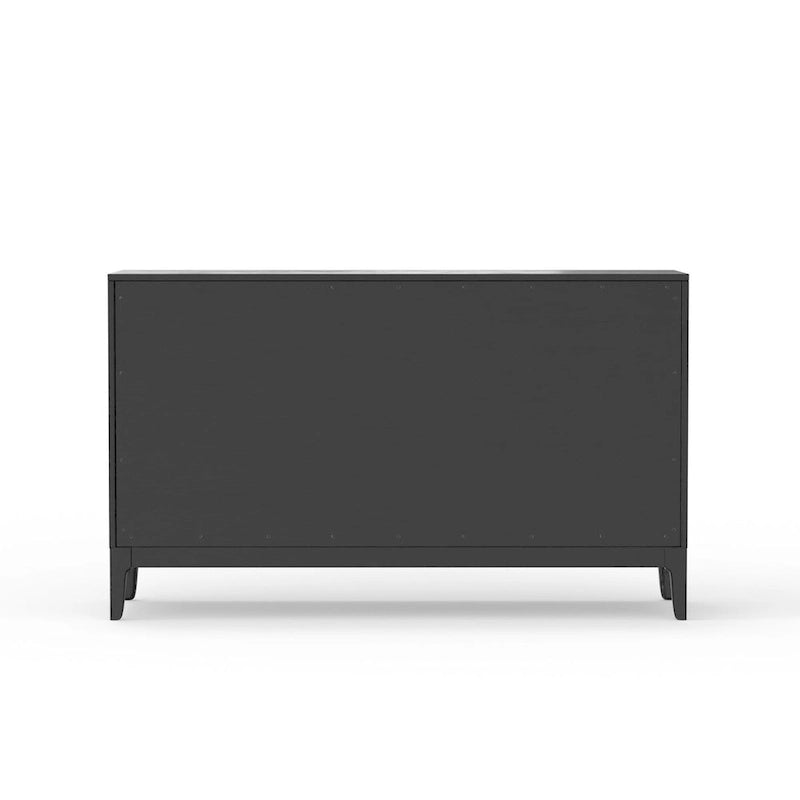 Credenza con 3 cassetti e 2 ante, nero vintage