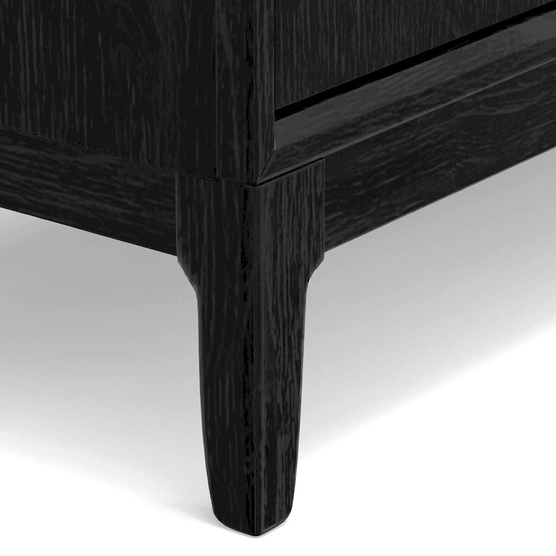 Credenza con 3 cassetti e 2 ante, nero vintage