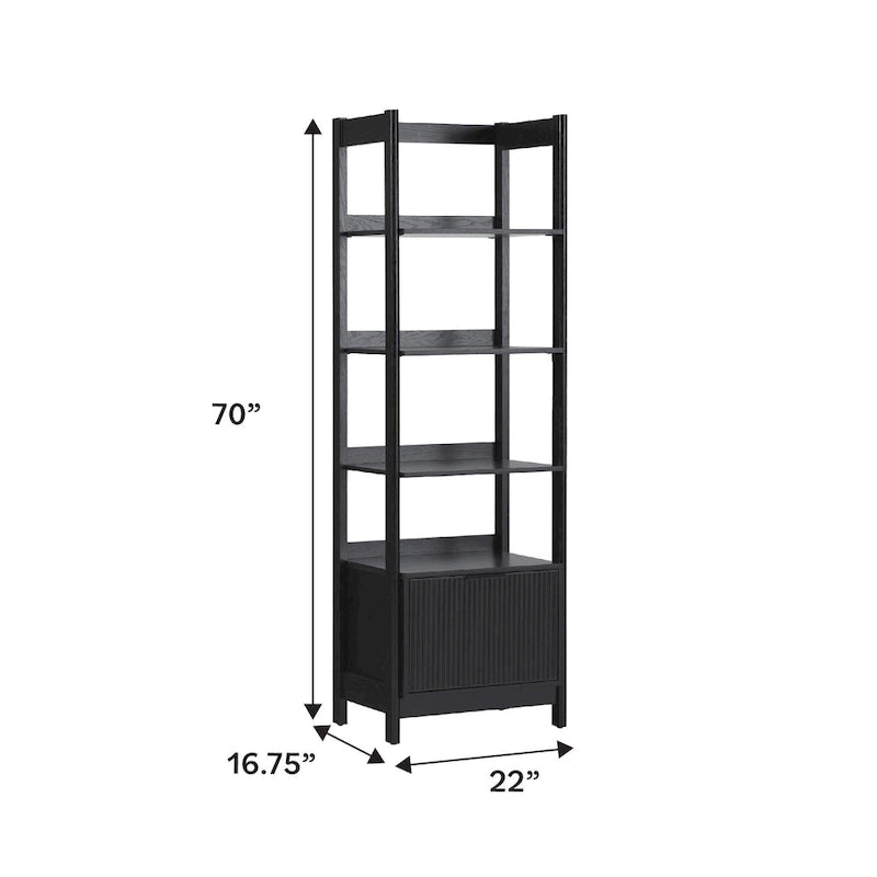 Libreria stretta da 22 con cassetto