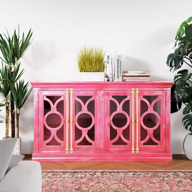Credenza da cucina 71 con 4 ante in vetro