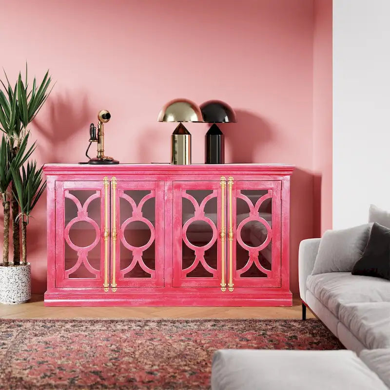 Credenza da cucina 71 con 4 ante in vetro