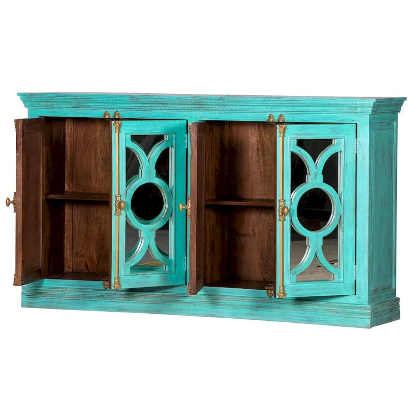 Credenza da cucina 71 con 4 ante in vetro