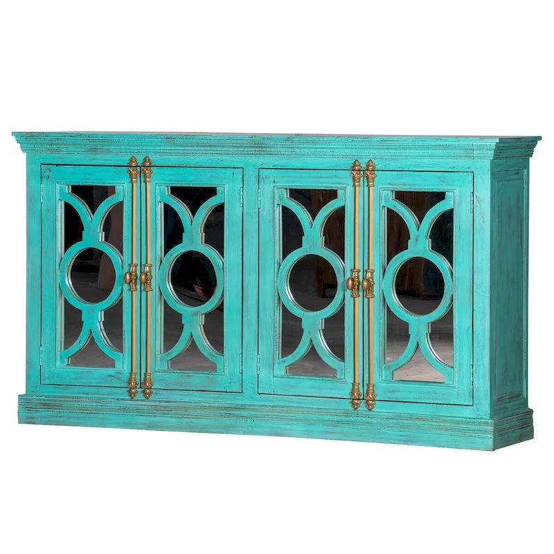 71 Küchen-Akzent-Sideboard mit 4 Glastüren
