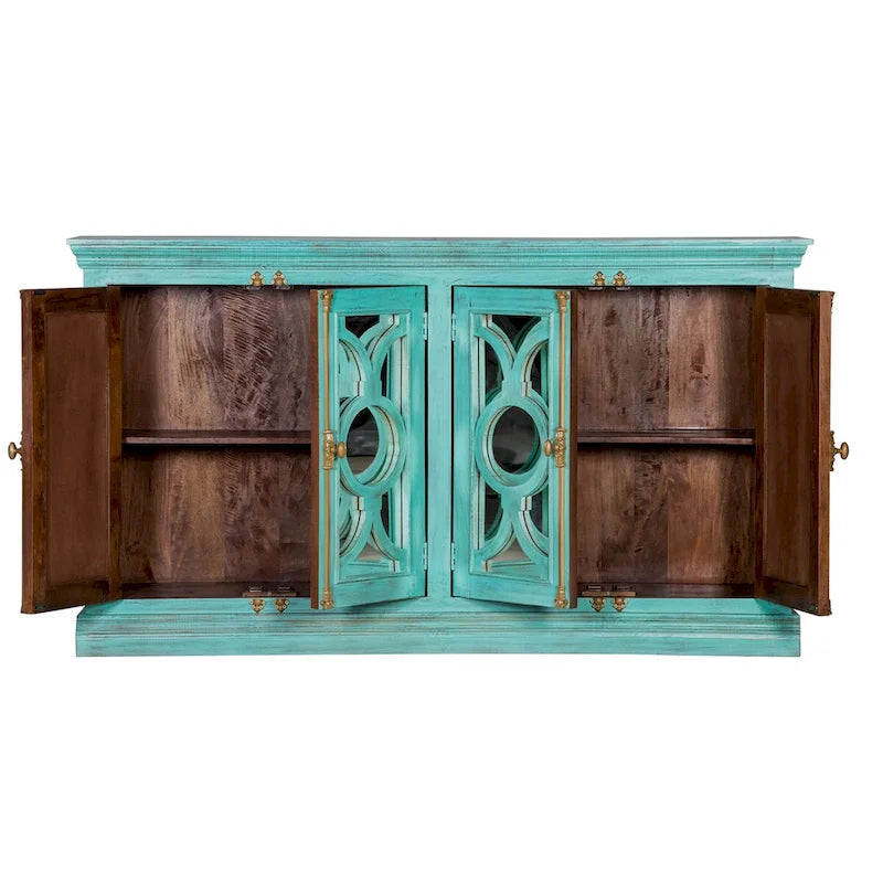 71 Küchen-Akzent-Sideboard mit 4 Glastüren