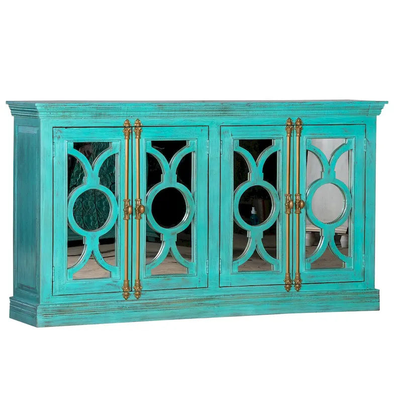 71 Küchen-Akzent-Sideboard mit 4 Glastüren
