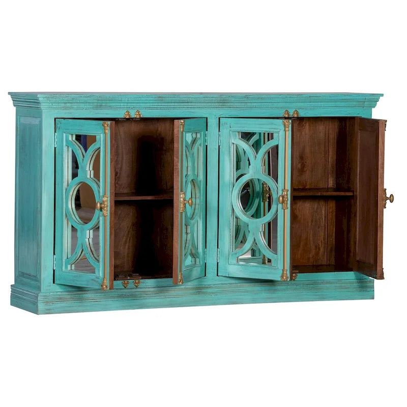 71 Küchen-Akzent-Sideboard mit 4 Glastüren
